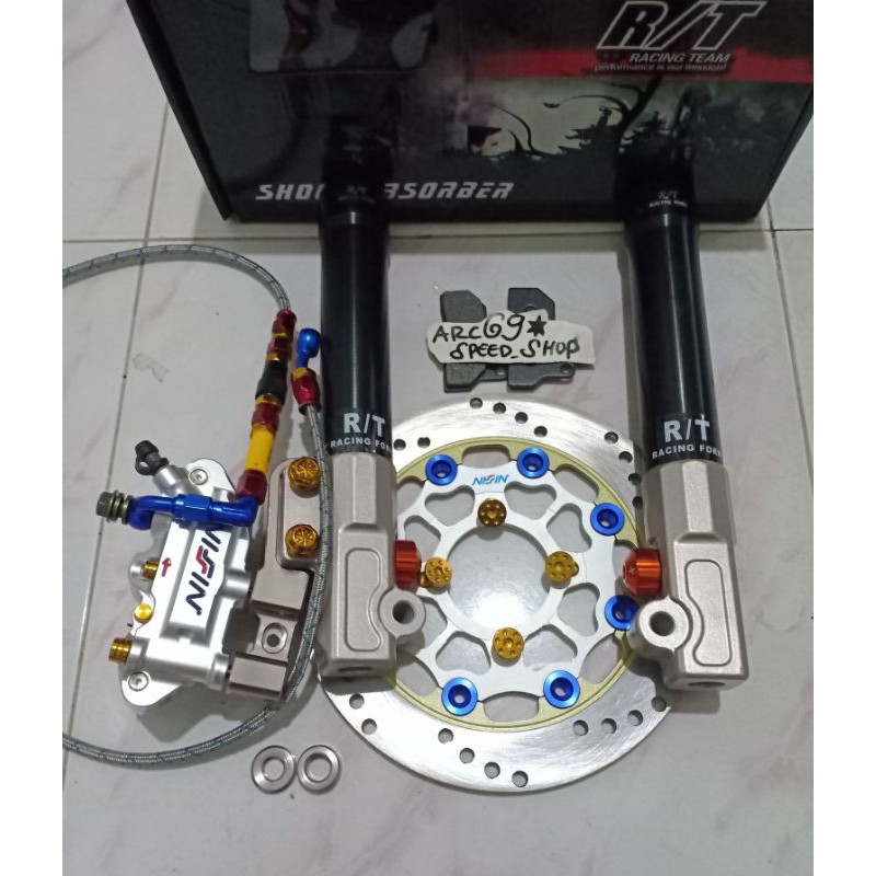 Paket Rem Depan Botom Tabung Rt Stage 6 monoblok jupiter mx vega Mi