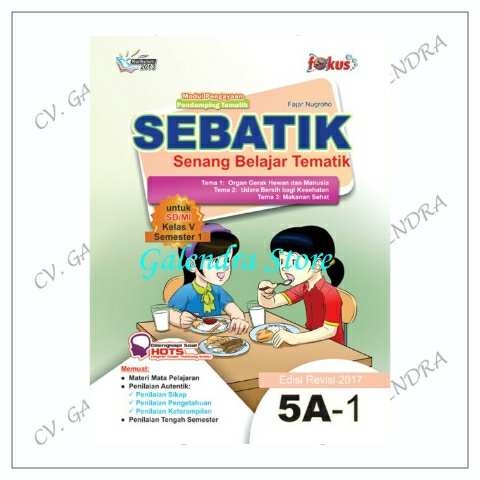 SEBATIK: TEMA 1, 2, DAN 3 UNTUK SD/MI KELAS 5A-1