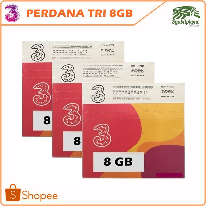 KARTU PERDANA KUOTA TRI 8GB