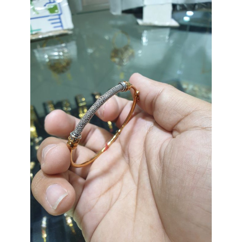 gelang bangle emas asli model simple harihari lilit kombinasi