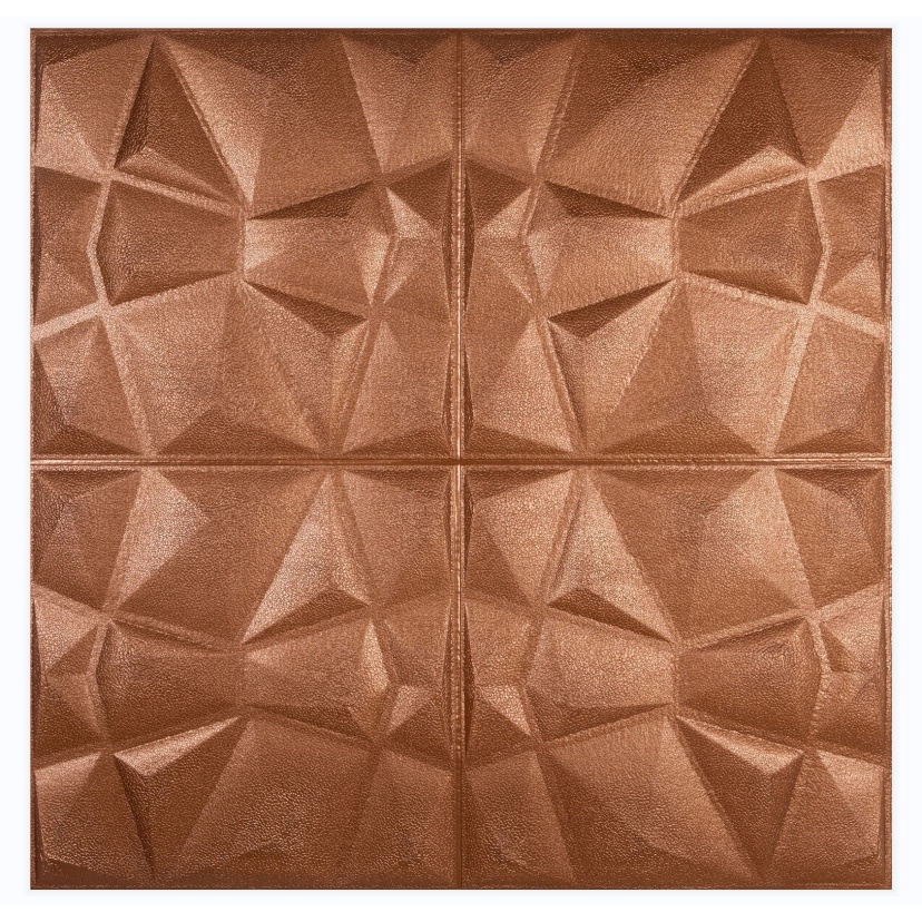 [COD] Wallpaper Dinding Stiker Wallfoam 3D Sticker Dekorasi Kamar Rumah Murah [Seri X] 70cmx70cmx6mm-W. COKLAT