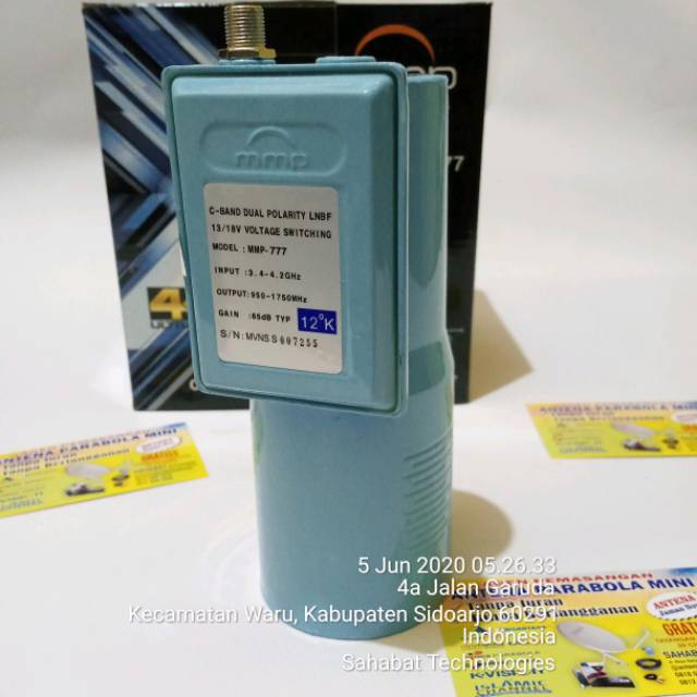 LNB C Band MMP atau Transvision Single Out Single LNB Dual Polarity Complete Scalar Ring