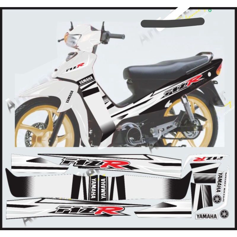 STRIPING FIZR FIZ R VARIASI PUTIH CUSTOM
