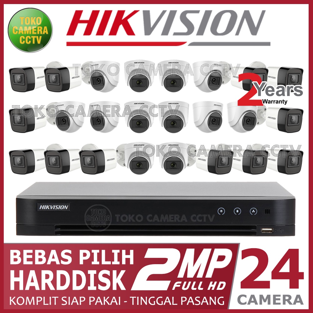 PAKET CCTV HIKVISION 2MP 32 CHANNEL 24 KAMERA