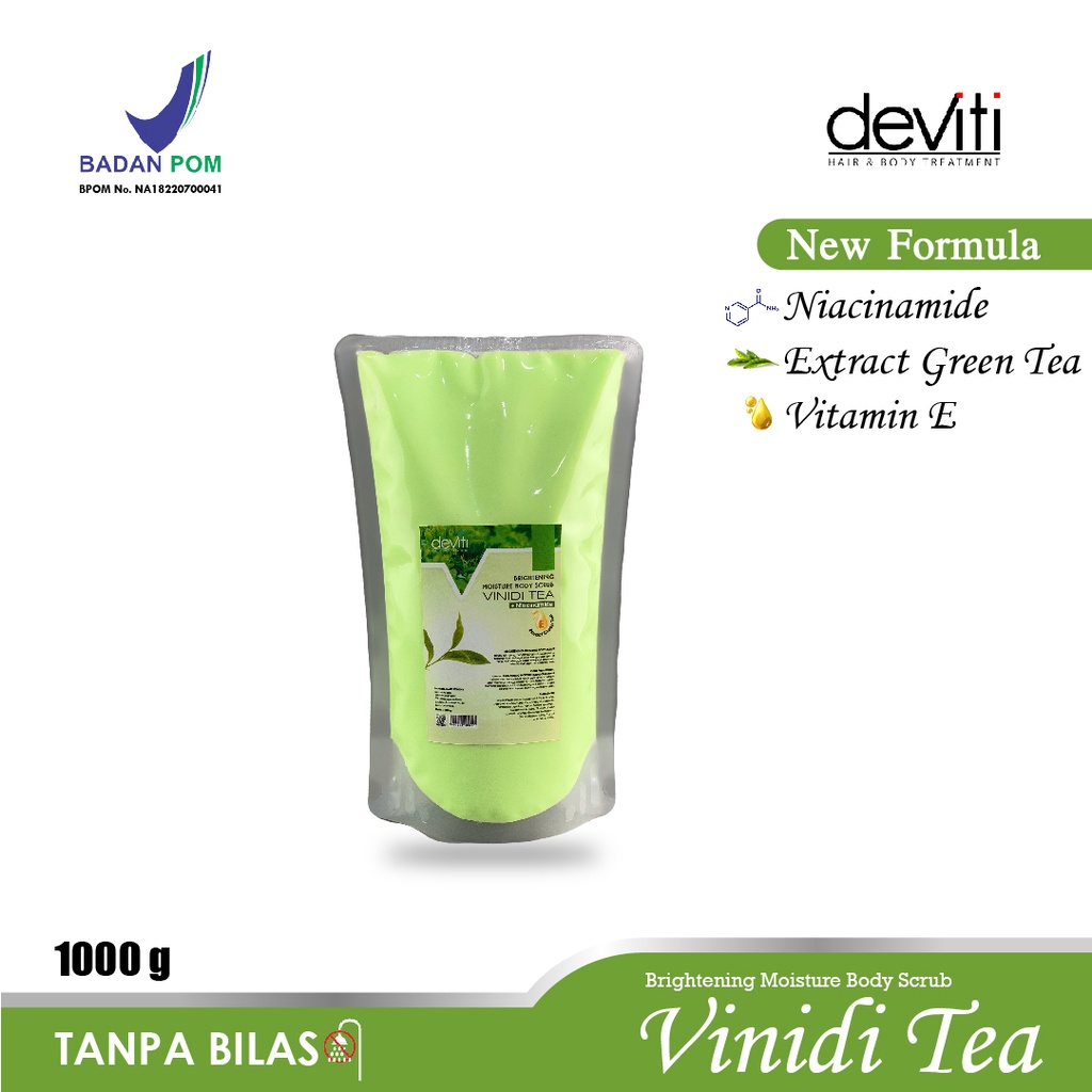 Deviti Refill 1kg Moisture Body Scrub Vinidi Tea Merileksasi Kulit