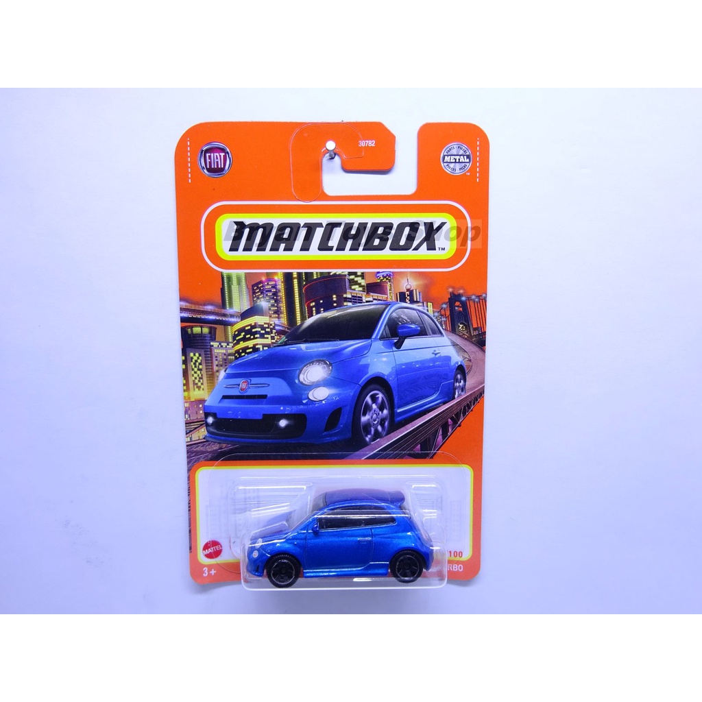 Matchbox 2019 Fiat 500 Turbo Biru