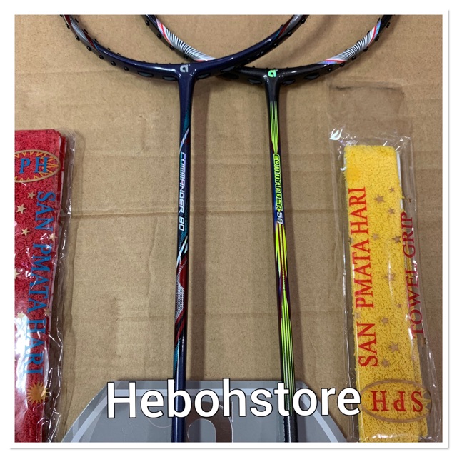 Raket Badminton Apacs New Commander 50/80 Free Grip Kuat 35 Lbs Original