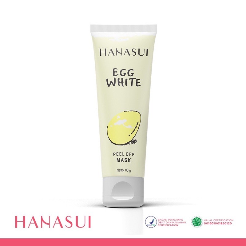 Hanasui Peel Off Mask Egg White 85Gr Masker Putih Telur Perawatan Kebersihan Kulit Wajah By Myshopbdg22