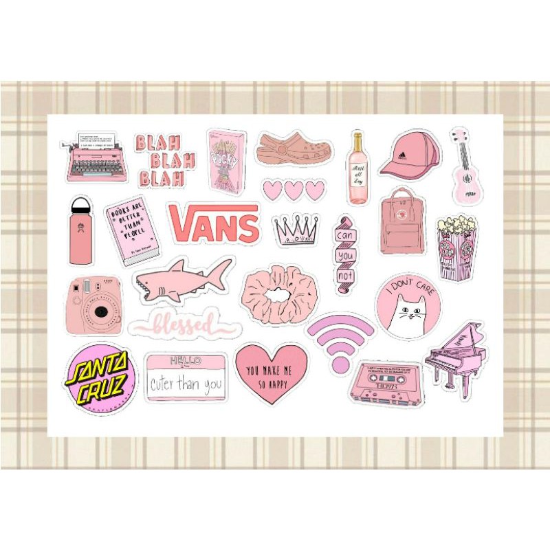 

PINK AESTHETIC STICKER (28 pcs)