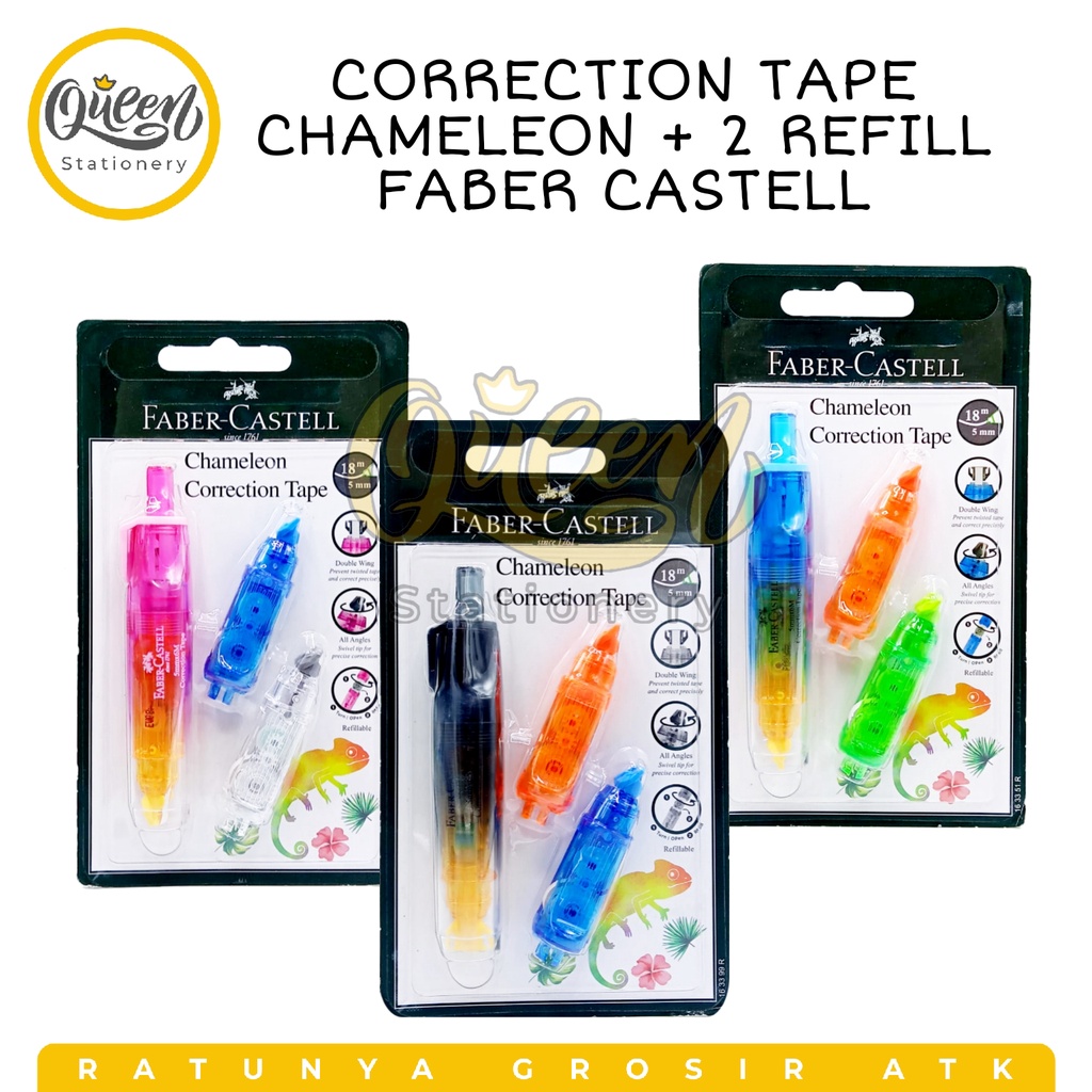 

CORRECTION TAPE CHAMELEON + 2 REFILL BLACK FABER CASTELL