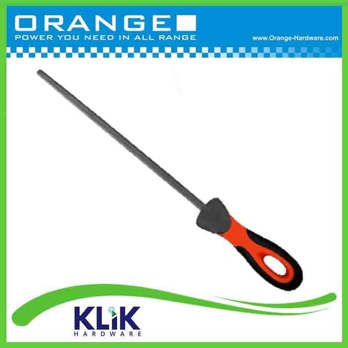 Orange Kikir Besi Bulat 6 Inch 150 mm - Bastard Full Round Files