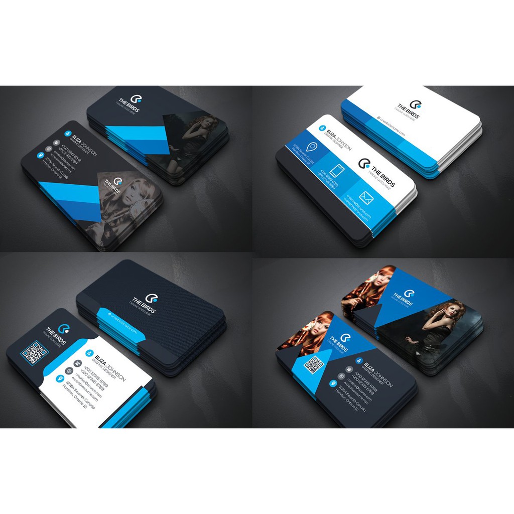 100 Business Cards Bundle - Photoshop