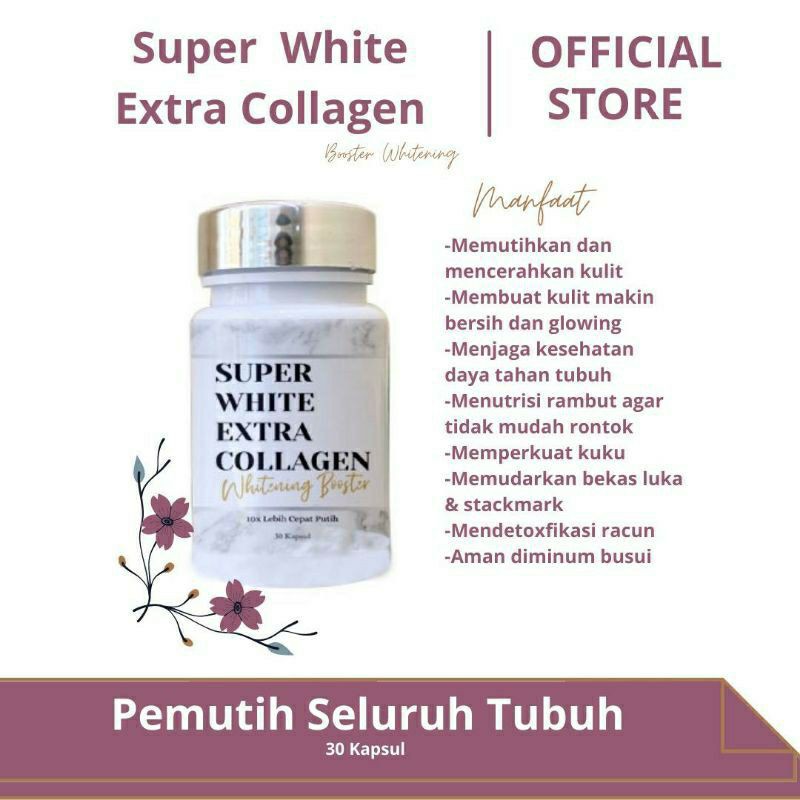 Suplement pemutih SUPER WHITE EXTRA COLLAGEN