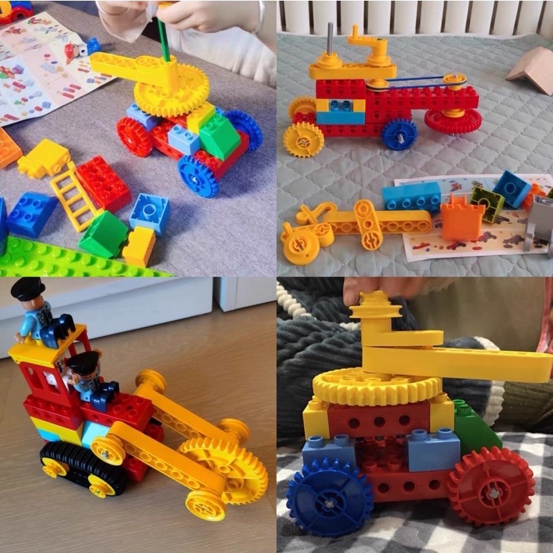 gear power creative blocks mechanical gear toys steam project balok edukasi anak