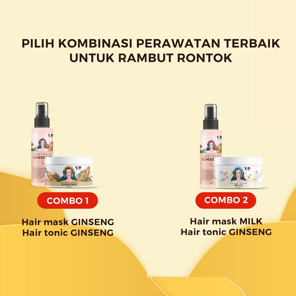 YPLOGY Paket Rambut Rontok 1 Hair mask dan 1 Hair Tonic-4