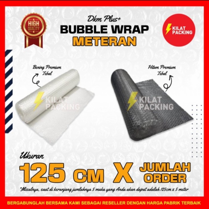 BUBBLE WARP ROLL METERAN (1,25 M x JUMLAH ORDERAN)