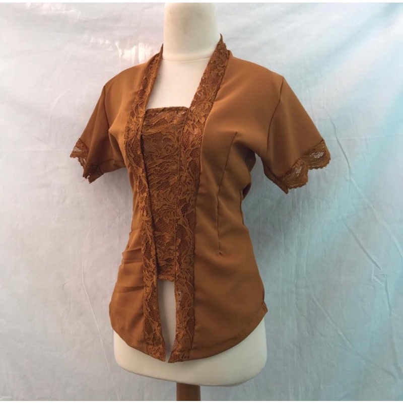 Kebaya moscref mix sofia/kebaya wisuda/kebaya modern/kebaya bali/kebaya murah-Tembaga