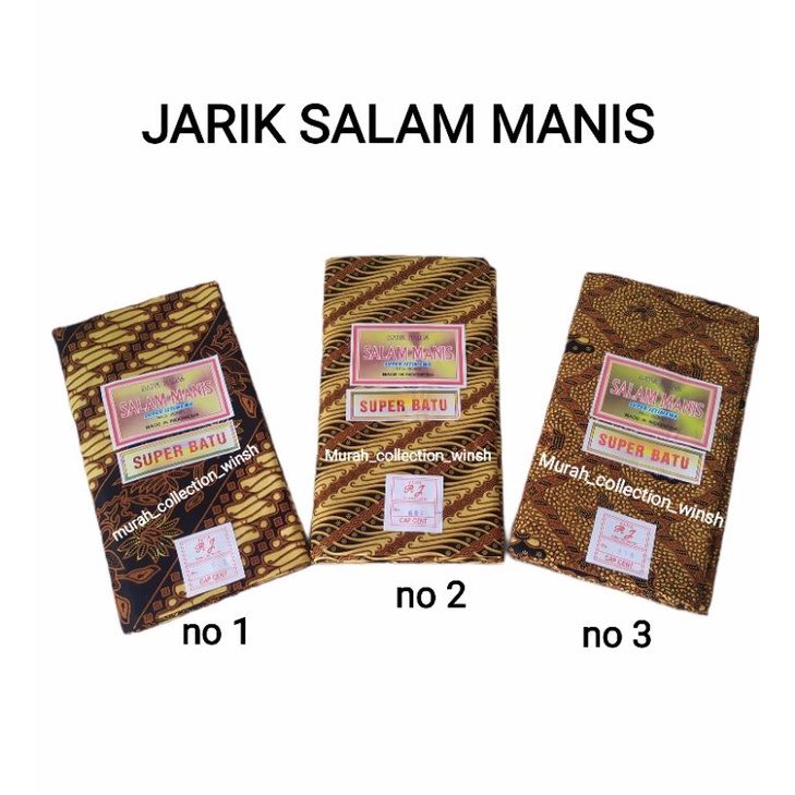 JARIK BATIK SALAM MANIS | BATIK PRINTING | KAIN JARIK BATIK COKLAT |