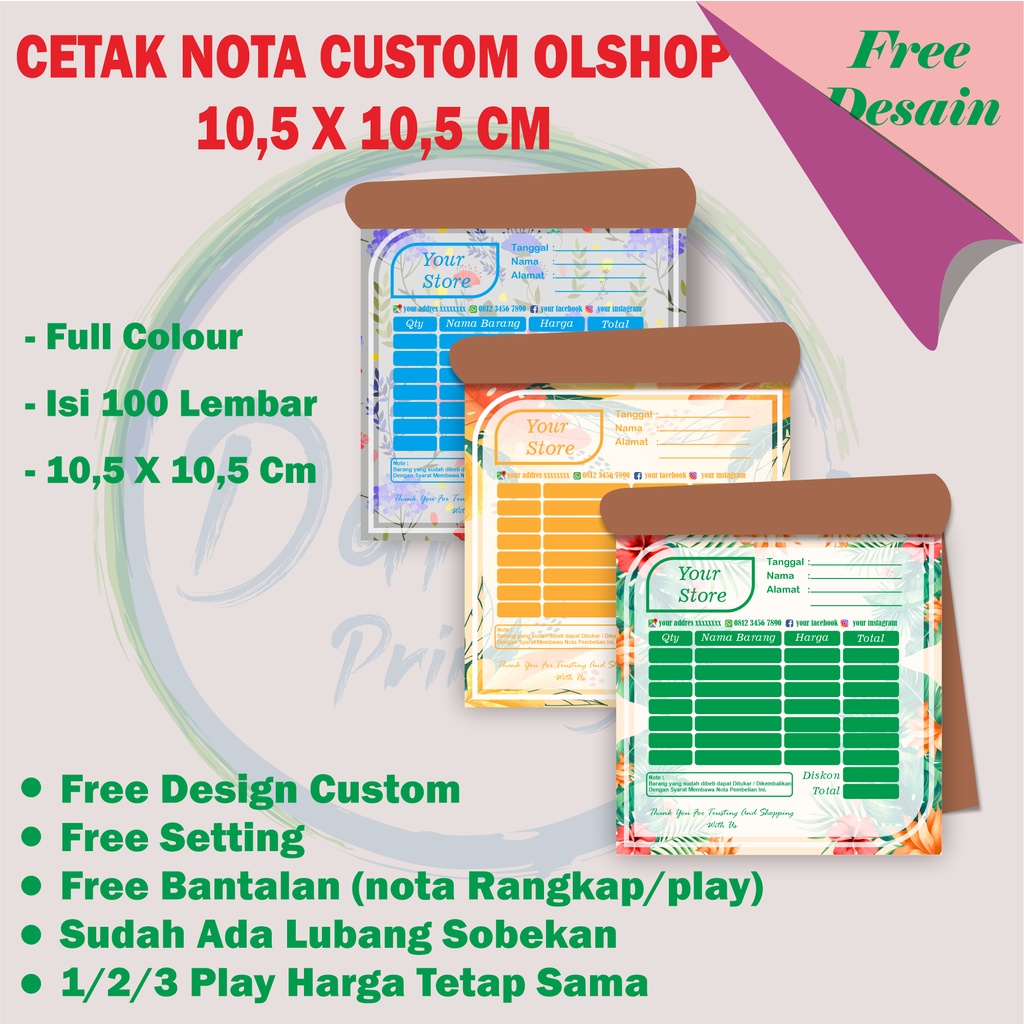 

CETAK NOTA CUSTOM-OLSHOP-LAUNDRY-JAHIT DLL