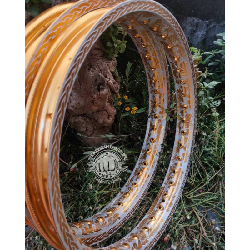 Velg Rossi ring 17 ukuran 120,140,160 ,custom  Ukir