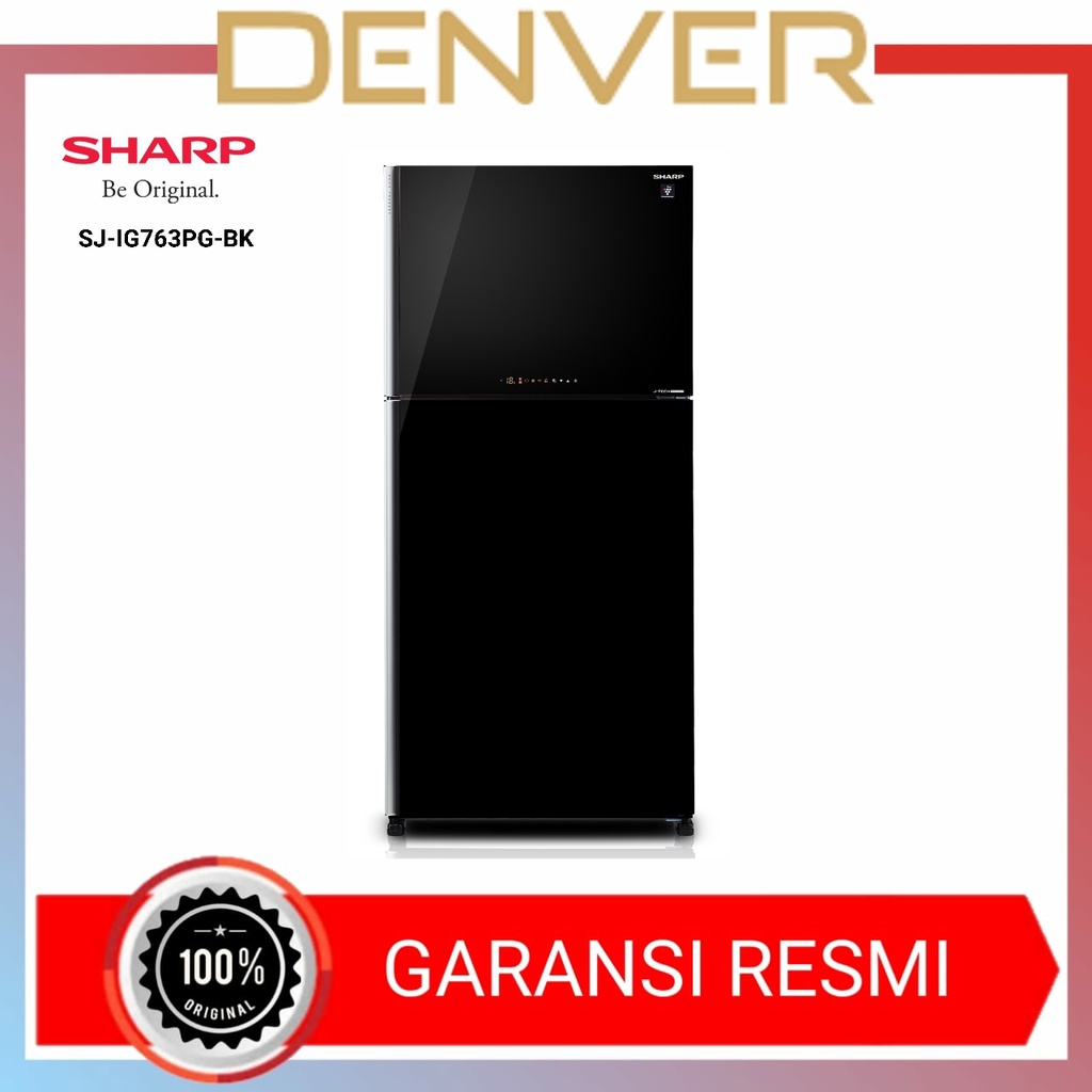 Sharp Kulkas 2 Pintu SJ-IG763PG-BK J-Tech Inverter