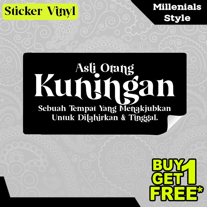 

Stiker Sticker Asli Orang Kuningan Tulisan Kalimat Gaul dan Kekinian Aesthetic Bahan Vinyl Satuan Anti Air