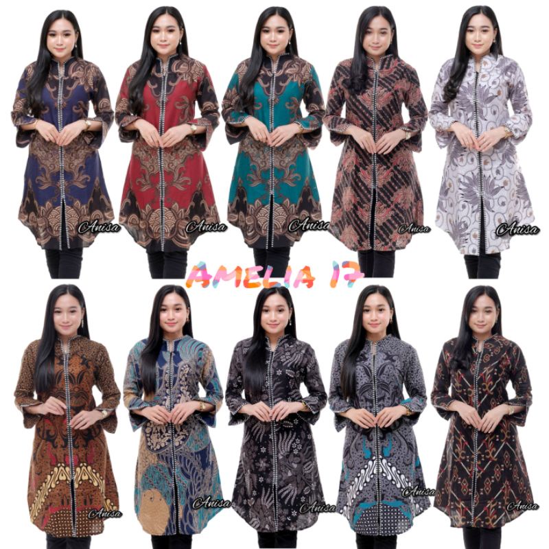 baju batik tunik wanita - atasan batik tunik wanita terbaru - baju batik tunik kantor - atasan batik