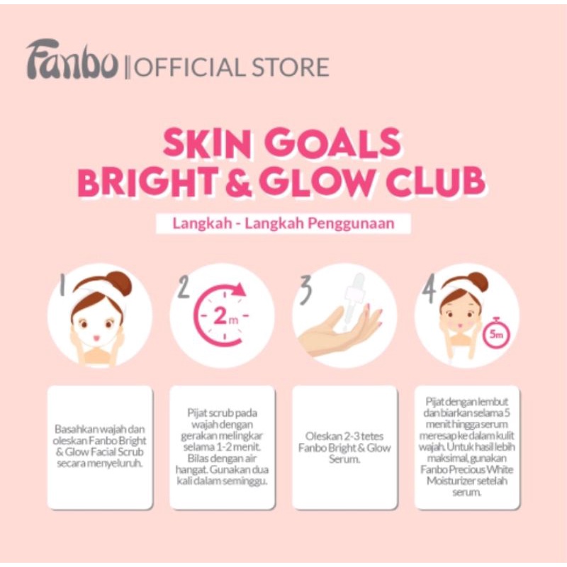 Fanbo Skin Goals Acne Rescue Club / Skin Goal Bright &amp; Glow Club ( Paket / Serum )