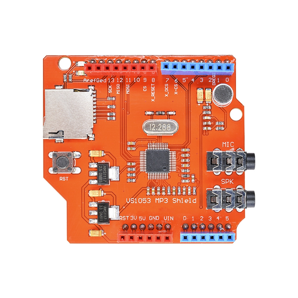 Arduino R3 Vs1053B Mp3 Music Shield Module Board Dengan Slot Kartu Tf Untuk Arduino