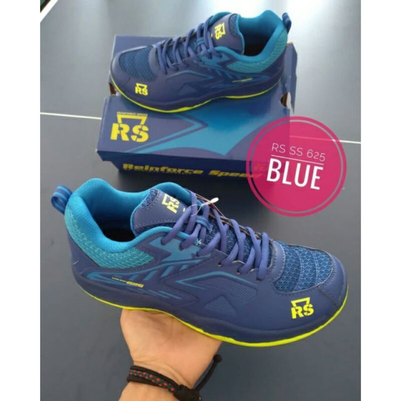 SEPATU BADMINTON RS REINFORCE SPEED SUPER SERIES 625 BLUE ORIGINAL
