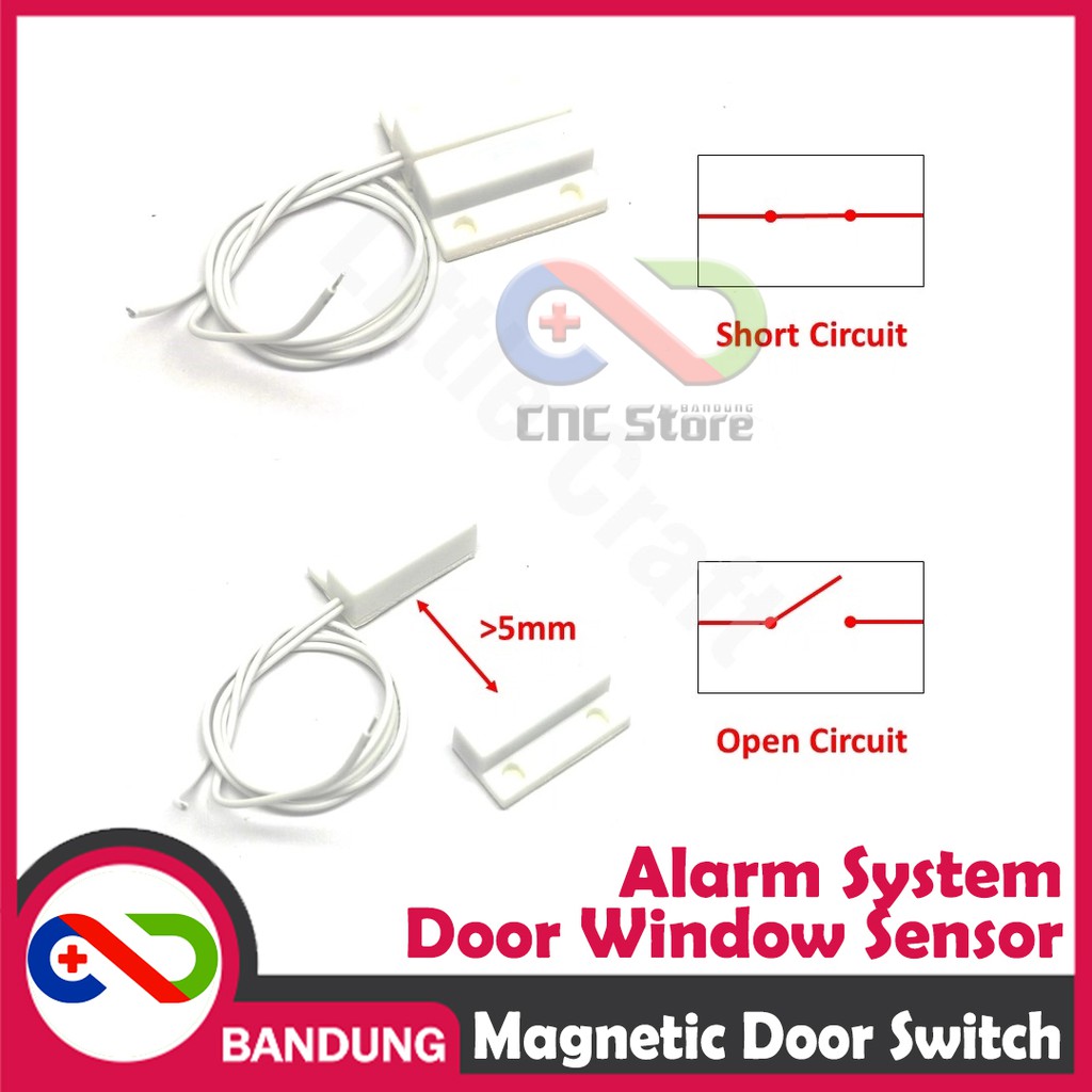 WINDOW/DOOR MAGNETIC SWITCH SENSOR ALARM 2 WIRE SAKLAR MAGNET