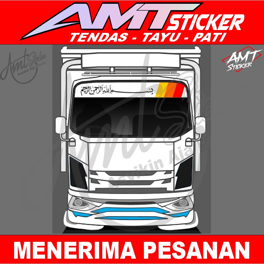 STIKER BLOK KACA DEPAN TRUK GIGA - BISA REQUEST