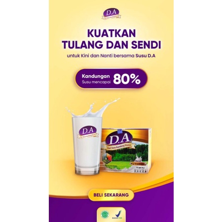 

SUSU KAMBING D.A | KANDUNGAN SUSU KAMBING SAMPAI 80% PLUS KOLOSTRUM