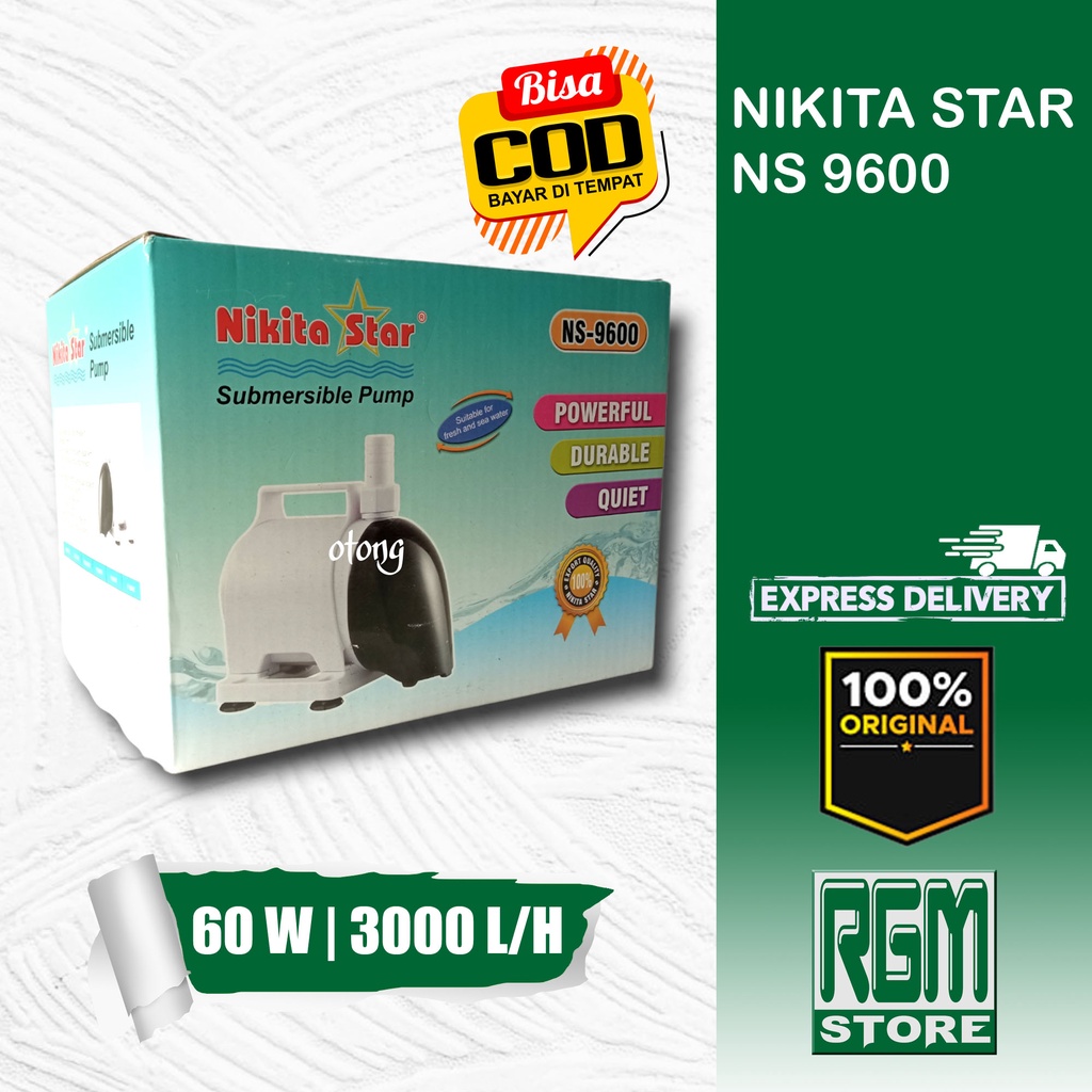 NIKITA STAR NS 9600 NS9600 MESIN POMPA KOLAM AQUARIUM HYDROPONIK