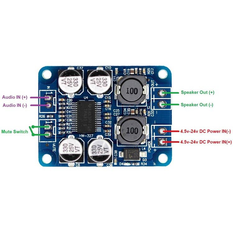 Modul Amplifier Audio Mono Digital TPA3118 TPA 3118  60W PBTL 1x60Watt