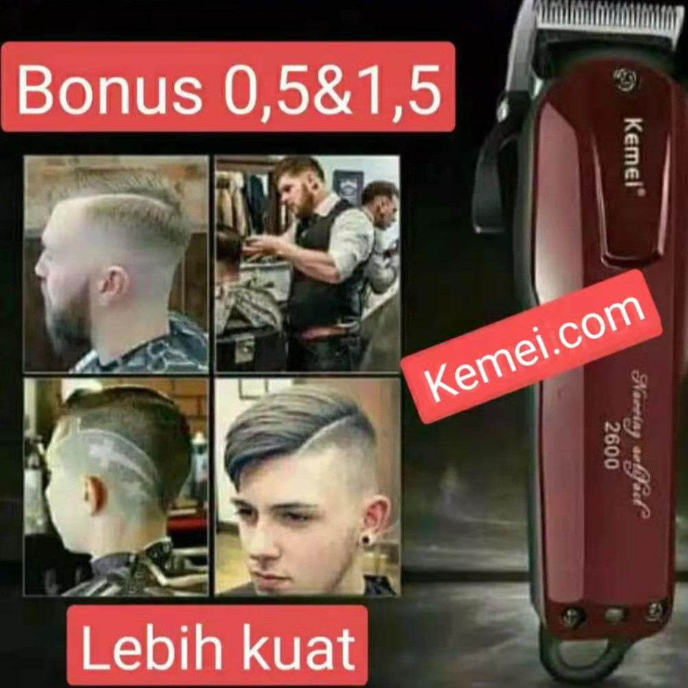 KEMEI KM-2600 Professional Rechargeable Electric Hair Clipper Cordless-0