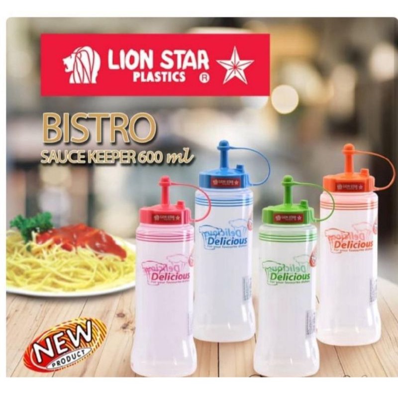 Botol kecap lionstar 600ml /Botol saus/kecap delicious lionstar foodgrade SNI