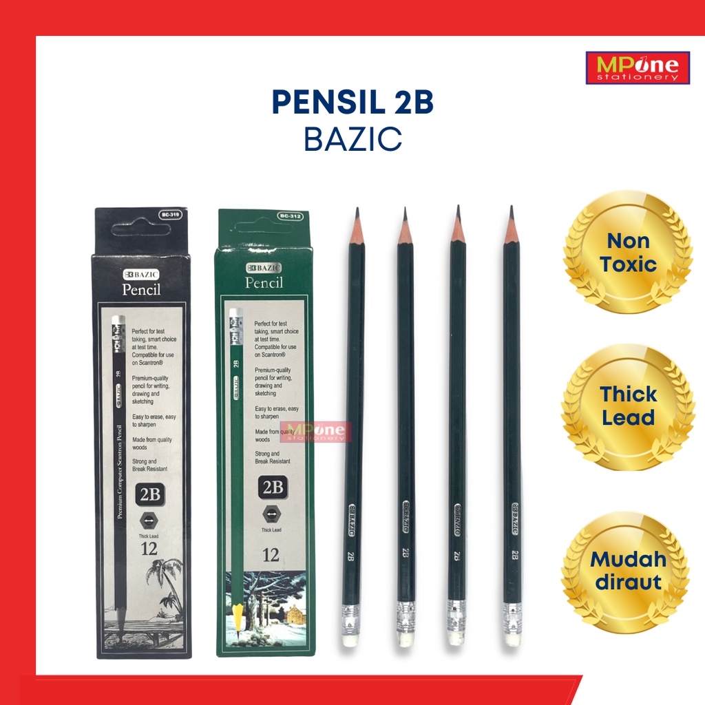 

Pensil 2B Kayu / Pensil 2B Bazic / Pensil Kayu 2B