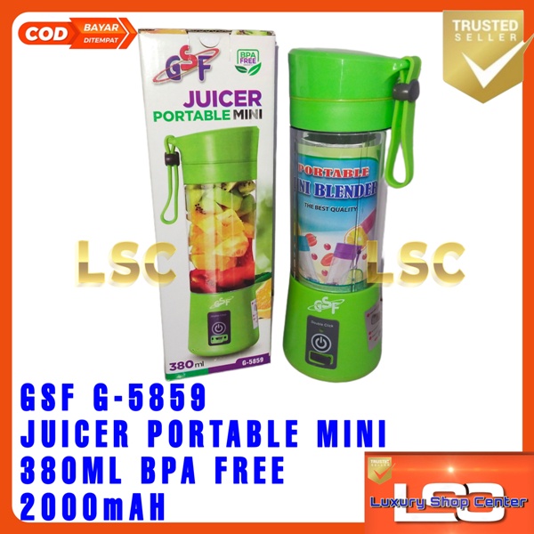 GSF Juicer Portable Mini Rechargeable 380ML 6 Mata Pisau GSF-5859