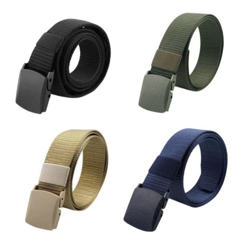 MPro Ikat Pinggang / Gesper Pria Auto Canvas Kain Nylon Tactical Anti Xray Anti Sensor Bandara