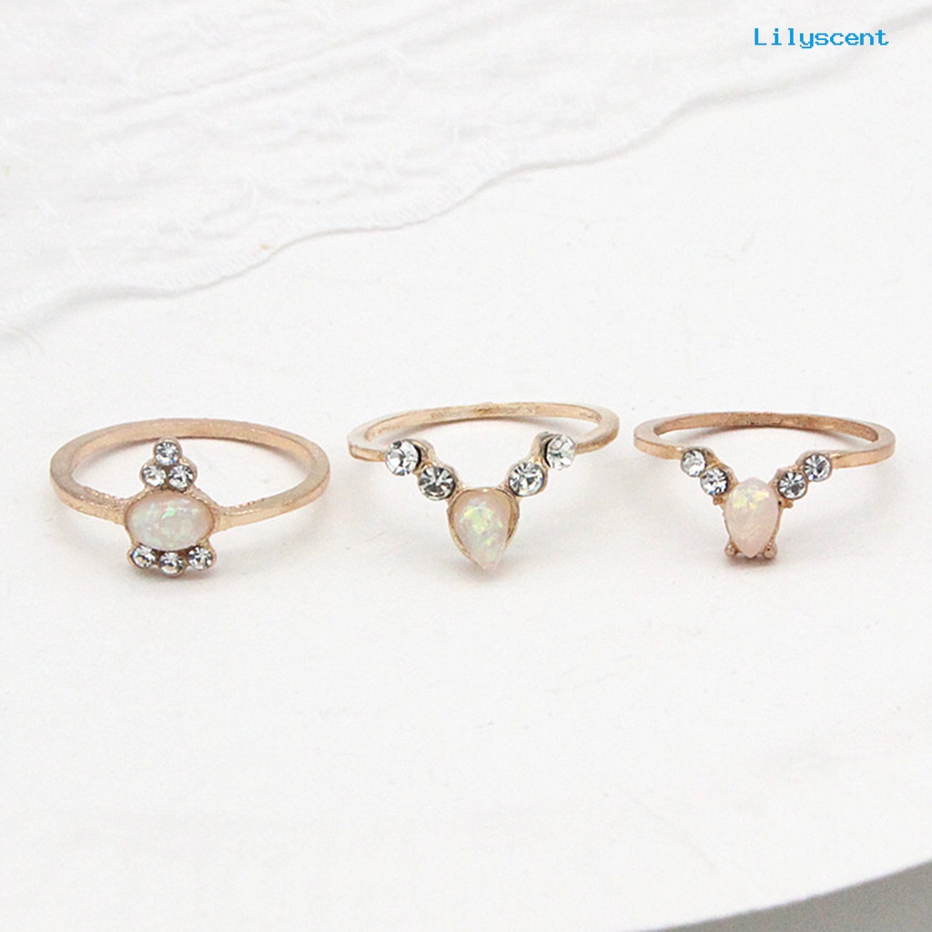 17pcs / set Cincin Knuckle Midi Berlian Imitasi Stackable Gaya Bohemian Untuk Aksesoris Perhiasan