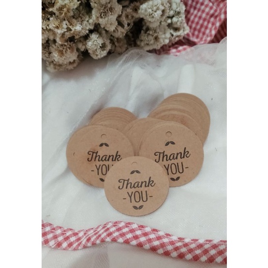 Hang Tag Thank You u Souvenir, Hampers Dll isi 10pcs