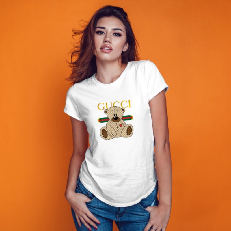 Kaos Polos Murah - Bear Gucci - Soft Katun