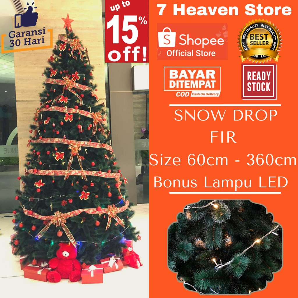 Pohon Natal Tinggi 5 feet 5ft 1,5m 1,5 meter Cemara Hijau Polos JD1788 Christmas