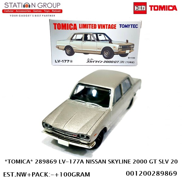 TOMICA 289869 LIMITED VINTAGE-177A NISSAN SKYLINE 2000 GT SILVER 20 - DIECAST