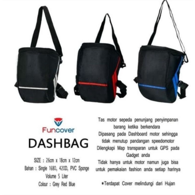 Tas Box Motor Dashbag Tankbag Tas HP GPS Slempang Sling Bag Waterproof