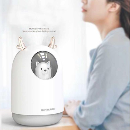 Taffware Pet Ultrasonic Humidifier RGB Aroma Essential Oil Diffuser 300ml - HUMI M106 - White