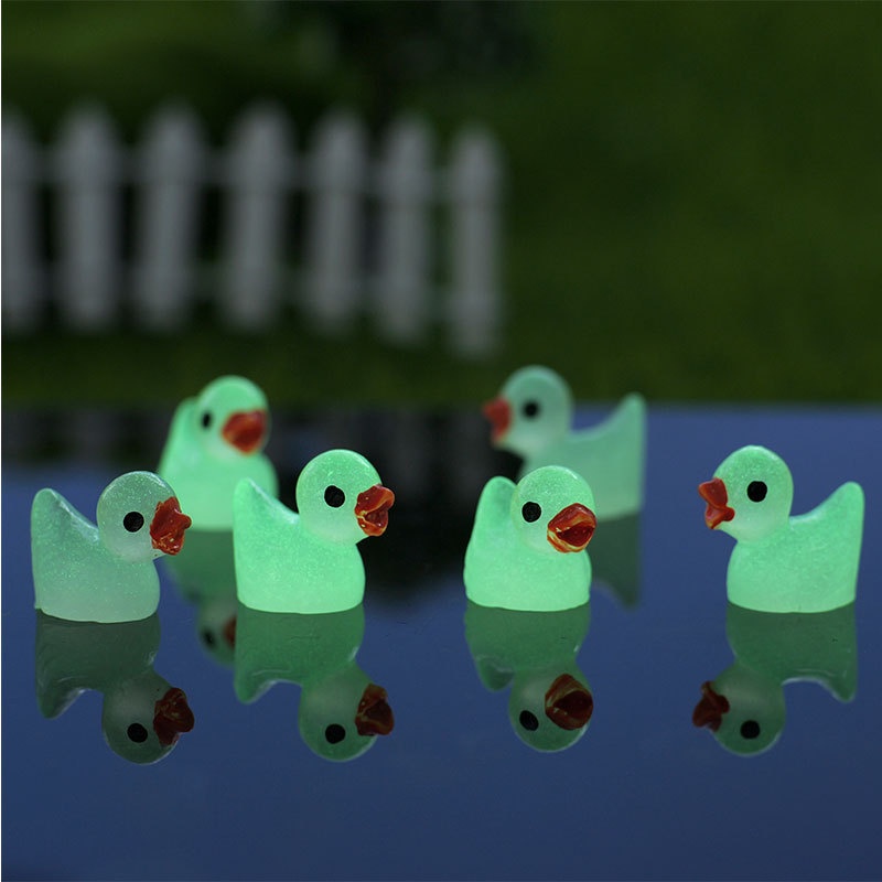 20pcs Ornamen Bebek Luminous Bahan Resin Untuk Dekorasi Taman