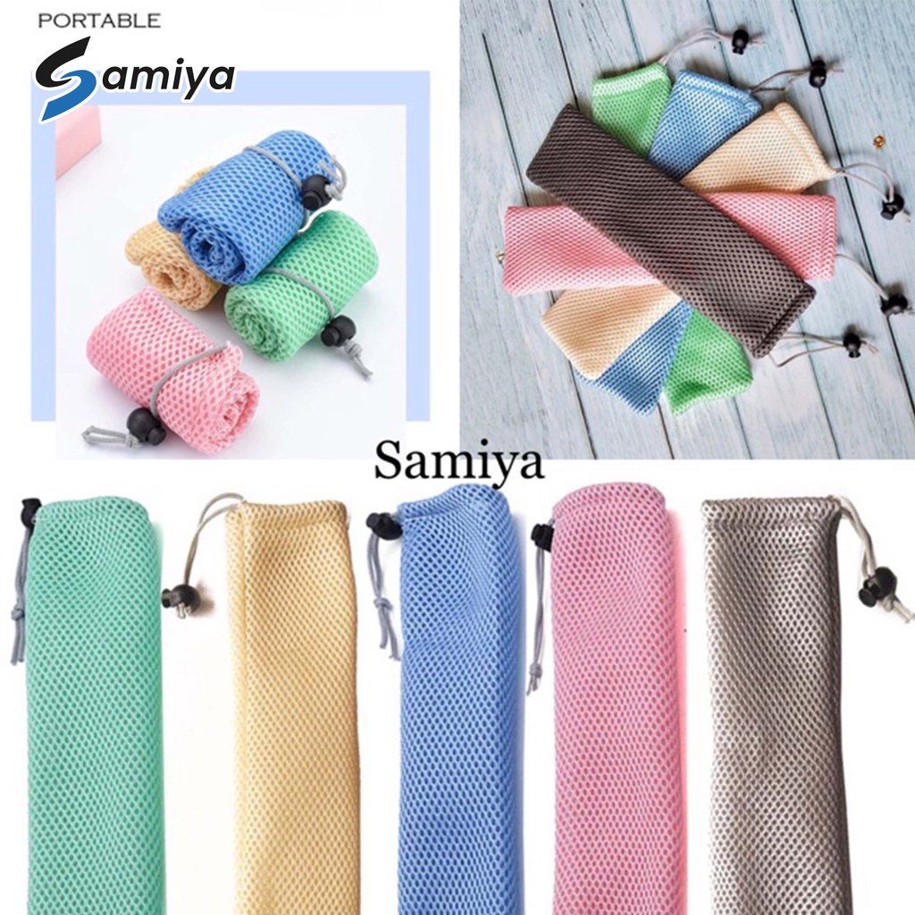 Pouch tempat box alat makan set sendok garpu sumpit sedotan stainless / pouch sedotan stainless