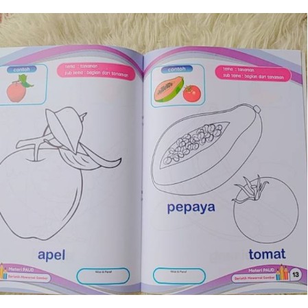 Buku Materi PAUD 1 Set Paket Lengkap isi 6 Materi belajar PAUD untuk Anak